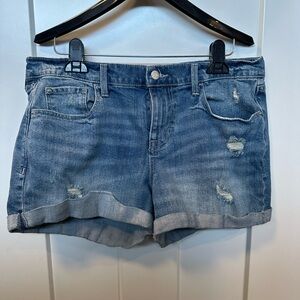 Old Navy Blue Jean Shorts Distressed Cuffed